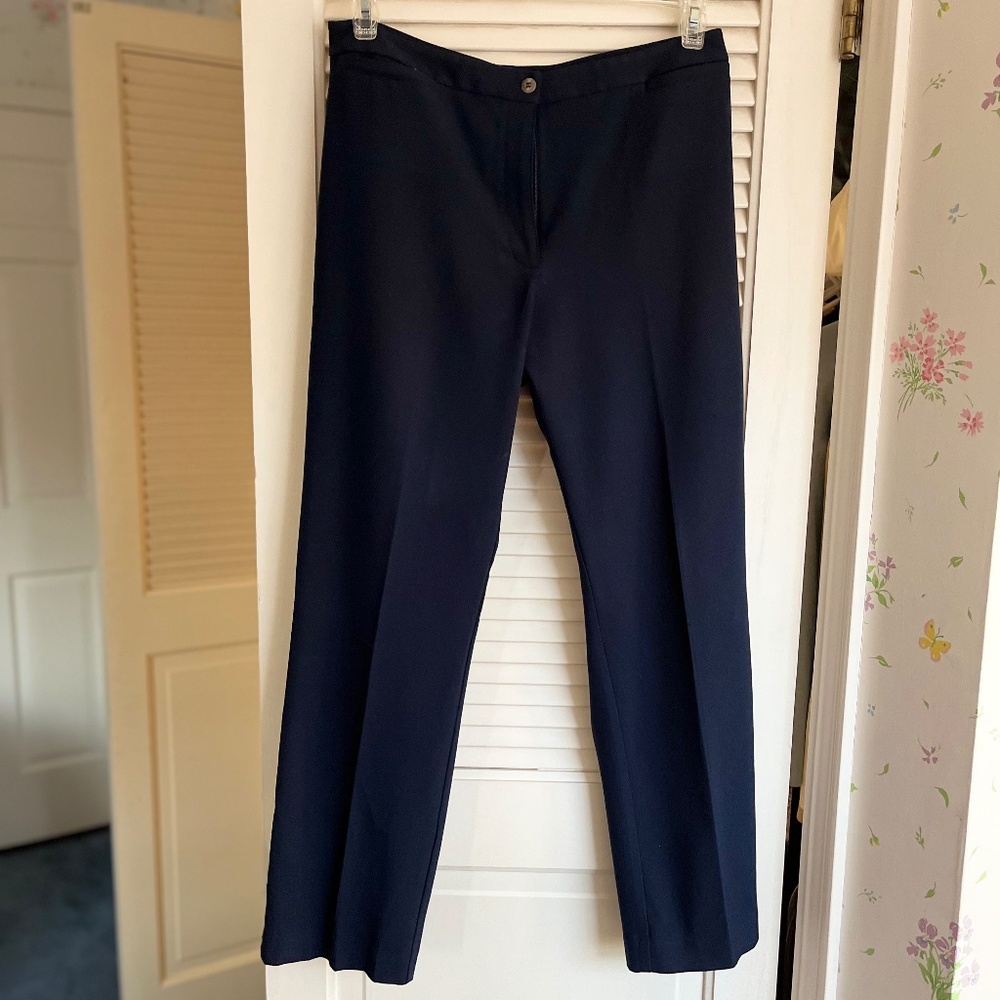 Liz Claiborne LizSport Vintage Navy Audra Dress Pants 14P